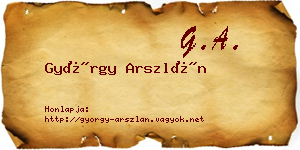 György Arszlán névjegykártya